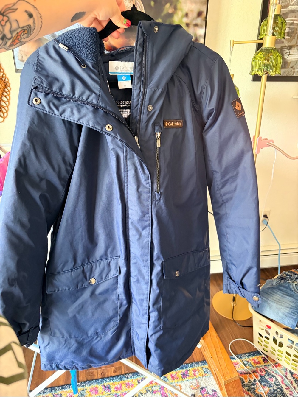 Columbia Omni Heat Navy Jacket size medium